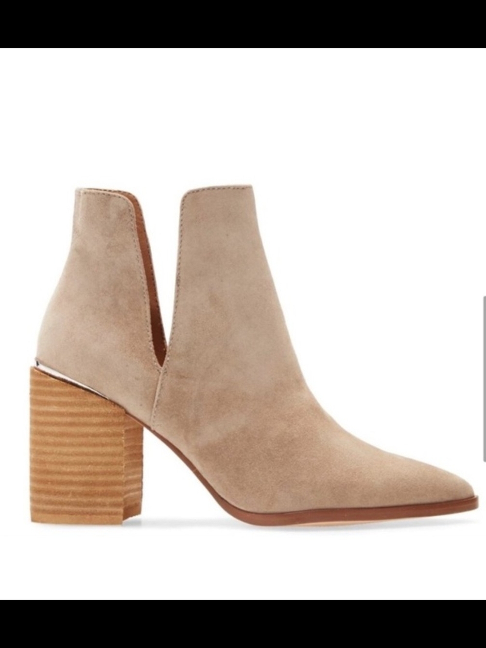Steve Madden Taupe Suede Ankle Boot